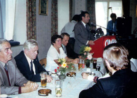 25-Jahr-Feier des Ortsvereins Dinkelscherben 1978  von links: Hr. Herzer, Hr. Strohmayr, Fr. Perlich, Hr. Langenmaier, 2.Bürgermeister Fischer