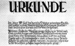 Urkunde Grundstein ND 1951 k